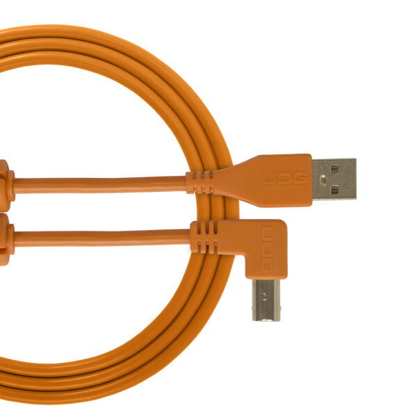 Kabel USB UDG Ultimate Audio Cable USB 2.0 A-B Orange Angled 2m (Łamany) U95005OR