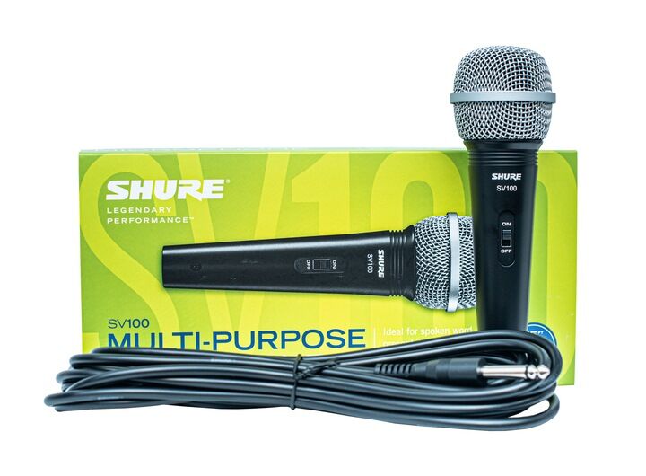 Shure SV100 - mikrofon dynamiczny z wyłącznikiem i kablem XLR-JACK