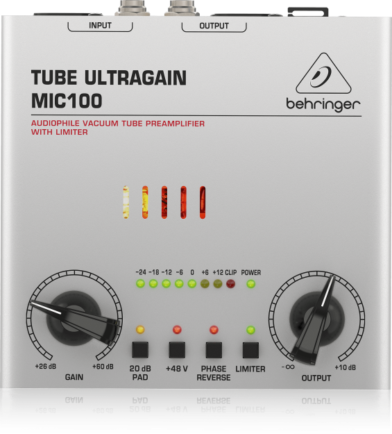 Behringer MIC100 - Przedwzmacniacz mikrofonowy lampowy