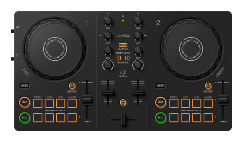 DDJ-FLX2 - Kontroler DJ AlphaTheta (top) - studiostore.pl