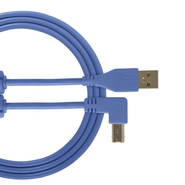 Kabel USB UDG Ultimate Audio Cable USB 2.0 A-B Blue Angled 6m (Łamany) U95006LB