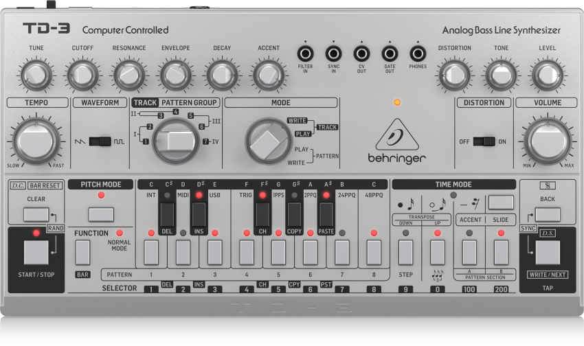 Behringer TD-3-SR - Syntezator linii basowej srebrny