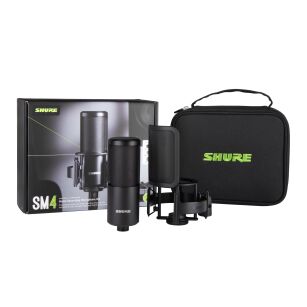 Shure SM4-K-KIT - mikrofon pojemnościowy do domowego studia z uchwytem i pop-filtrem